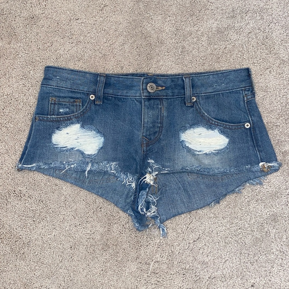 Express Ultra Short Jean Shorts